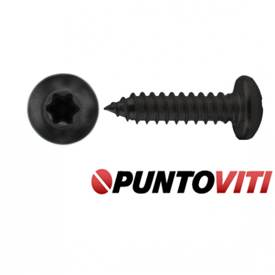 Viti Autofilettanti Testa Cilindrica Torx DIN 7981 C Zincatura / Brunitura Nera