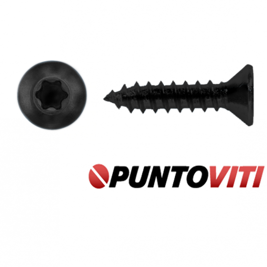 Viti Autofilettanti Testa Svasata Torx ISO 14586 Zincatura / Brunitura Nera