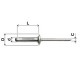 Rivetti S- Trifar Testa Cilindrica Alluminio / Alluminio Con Guarnizione