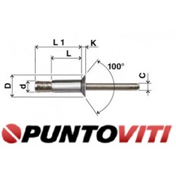 Rivetti Strutturali Farbolt Testa Svasata Acciaio / Acciaio