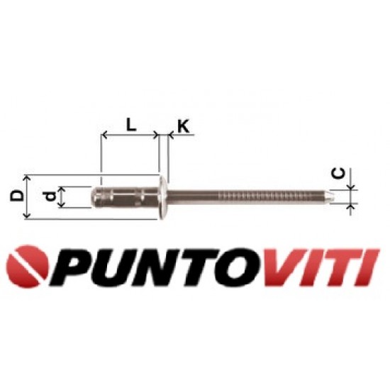 Rivetti Tamp Testa Cilindrica Acciaio / Acciaio