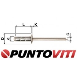 Rivetti Multifar Testa Cilindrica Alluminio / Inox A2