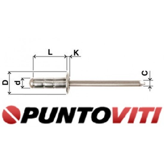 Rivetti Multifar Testa Cilindrica Alluminio / Inox A2