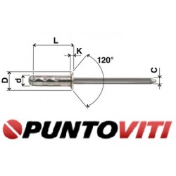 Rivetti Multifar Testa Svasata Alluminio / Acciaio