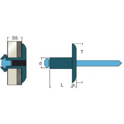 Rivetti Testa Larga Cupronichel / Inox A2