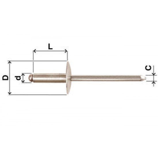 Rivetti Testa Larga Inox A2 / Inox A2