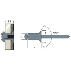 Rivetti Testa Svasata Acciaio / Acciaio