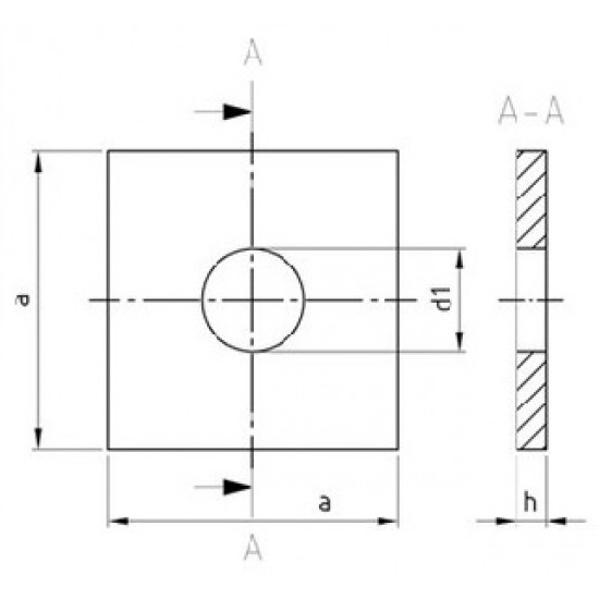 Piastrine Quadrate Per Legno Da Costruzione Inox DIN 436