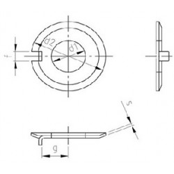 Rondelle Con Nasello Esterno Inox DIN 432