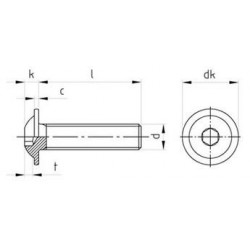 Viti Testa Bombata Esagono Incassato con Flangia Inox ISO 7380-2