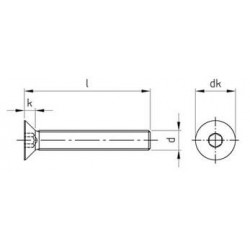 Viti Testa Svasata Piana con Esagono Incassato Inox DIN 7991/ISO 10642/UNI 5933