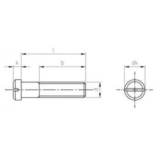 Viti Testa Cilindrica Ridotta A Taglio Inox DIN 920