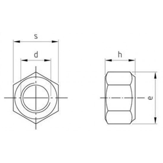 Dadi Autobloccanti Bassi DIN 985 Inox