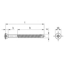 Viti Legno Autoforanti Testa Svasata Piana Torx Inox PV.9041