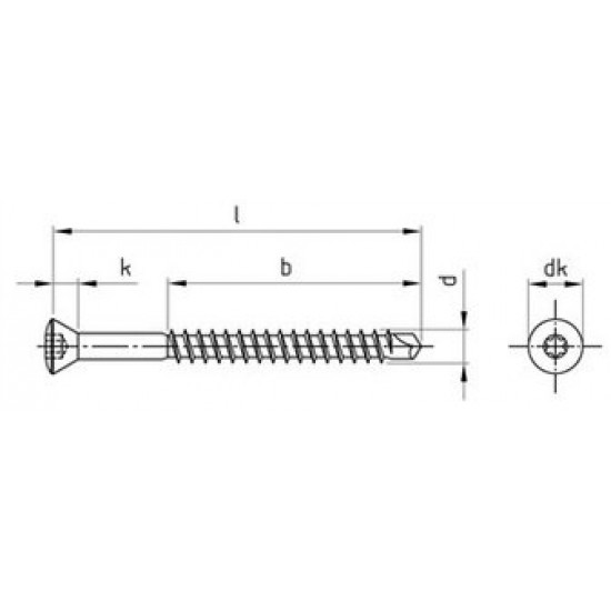 Viti Legno Autoforanti Testa Svasata Piana Torx Inox PV.9041