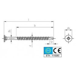 Viti Legno Autoforanti Testa Svasata Piana Torx Inox PV.9044