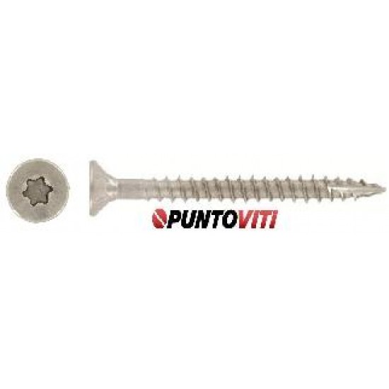 Viti Truciolari Testa Svasata Piana Torx con Punta Fresata Inox Pv.9042