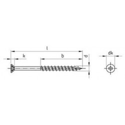 Viti Truciolari Testa Svasata Piana Torx con Punta Fresata Inox Pv.9142