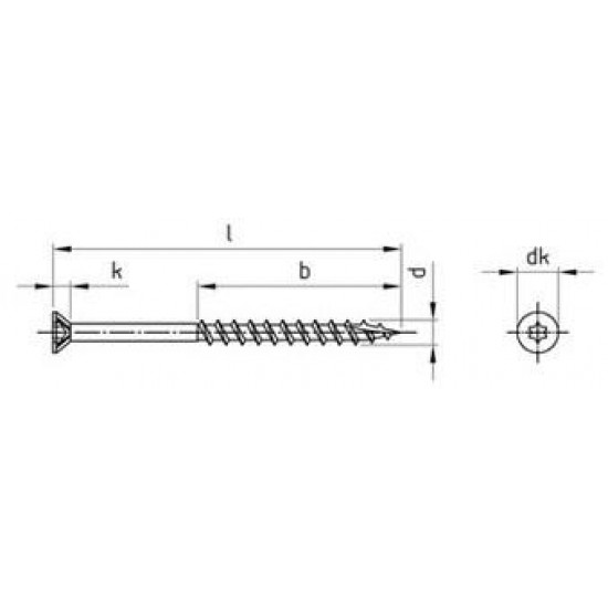 Viti Truciolari Testa Svasata Piana Torx con Punta Fresata Inox Pv.9142