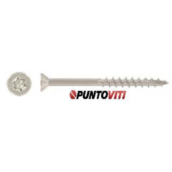 Viti Truciolari Testa Svasata Piana Torx con Punta Fresata Inox Pv.9142