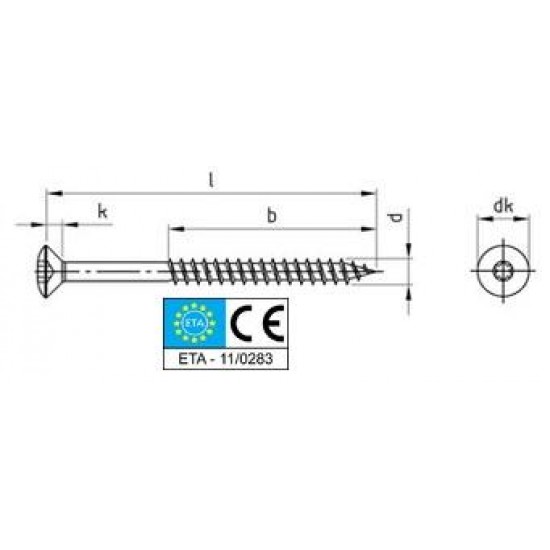 Viti Truciolari Testa Svasata con Calotta (Goccia Sego) Torx Inox Pv.9046