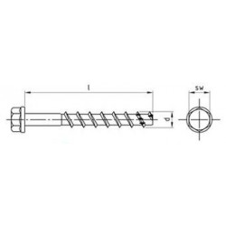 Viti a Cemento Testa Esagonale