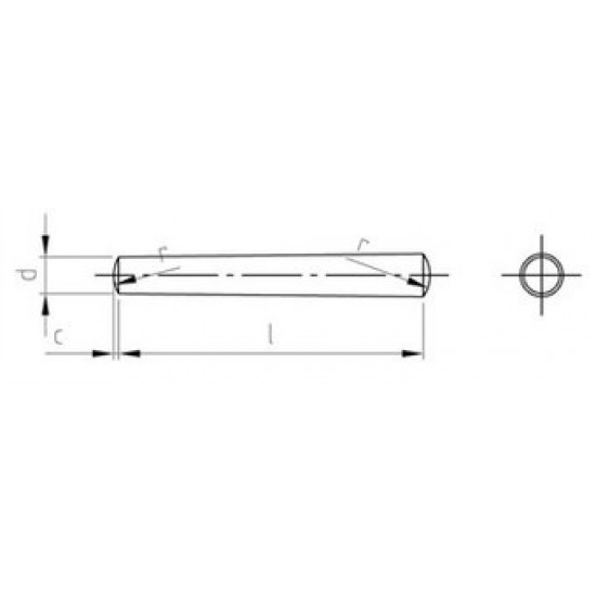 Spina Cilindrica Conica Inox DIN 1 - UNI 7283-ISO 2339