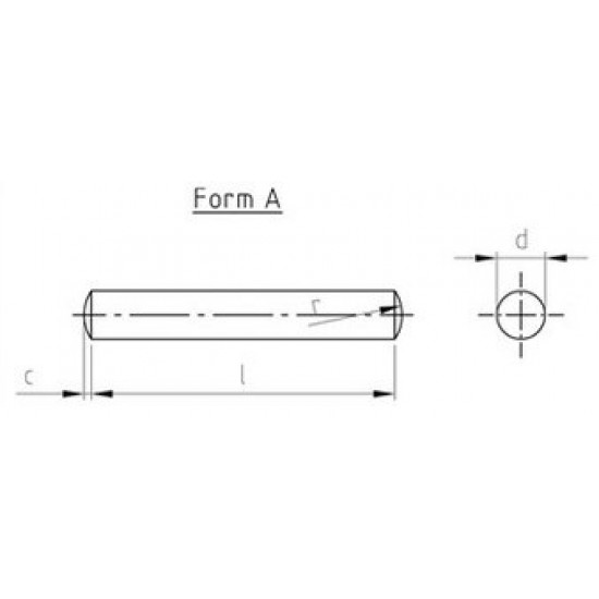 Spina Cilindrica Inox DIN 7 - UNI 1707-ISO 2338