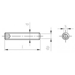 Grani Con Cava Esagonale DIN 913 Inox