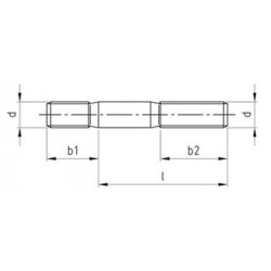 Viti Prigioniere Inox DIN 835 per montaggio senza interferenza