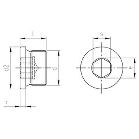Tappi Testa Cilindrica Con Esagono Incassato In Passo Pollici e Passo Fine Inox DIN 908