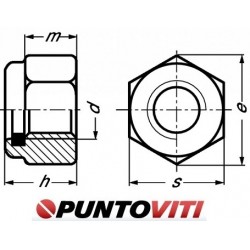 Dadi Esagonali in Alluminio con Inserto in Plastica