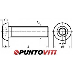 Viti a Testa Bombata con Cava Esagonale in Alluminio