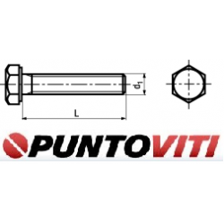 Viti a Testa Esagonale in Alluminio Interamente Filettate