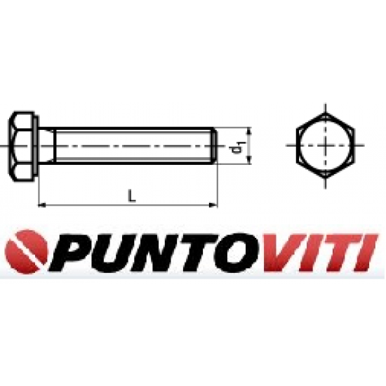 Viti a Testa Esagonale in Alluminio Interamente Filettate