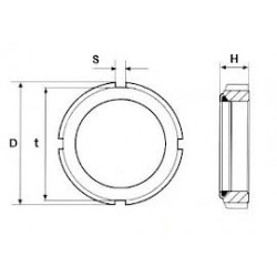 Ghiere Autobloccanti Con Anello In Nylon Tipo Pesante(GUK) Classe 6 Passo Fine