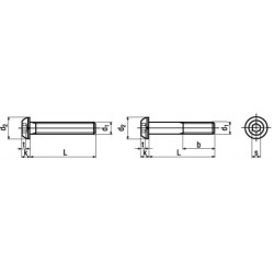 Viti Testa Bombata Esagono Incassato Interamente e Parzialmente Filettate ISO 7380-1
