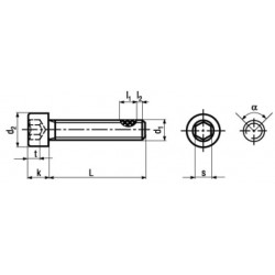 Viti Testa Cilindrica Interamente Filettate Classe 8.8 Rivestite in Tuflok DIN 912 - UNI 5931 - ISO 4762