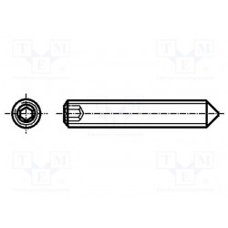 Viti Senza Testa / Grani con Esagono Incassato Estremità Conico DIN 914 ISO 4027