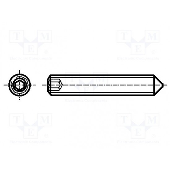 Viti Senza Testa / Grani con Esagono Incassato Estremità Conico DIN 914 ISO 4027