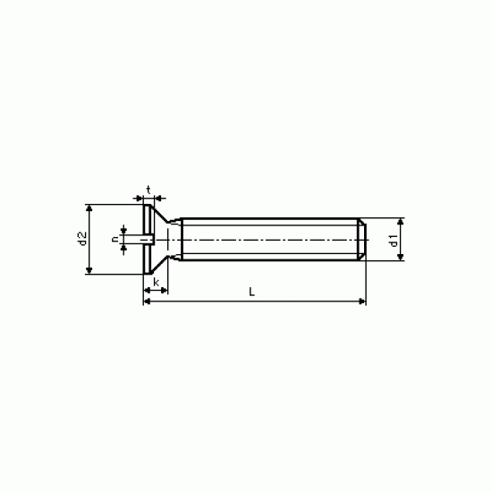 Viti Testa Svasata Piana Nylon con Intaglio