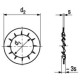 Rondelle Elastiche Dentate Forma J con Dentatura Interna Sovrapposta DIN 6798J