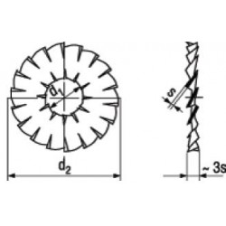 Rondelle a Doppia Dentatura con Dentatura Interna ed Esterna Sovrapposta