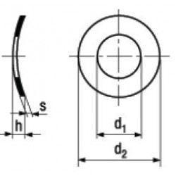 Rondelle Elastiche Curvate DIN 137A