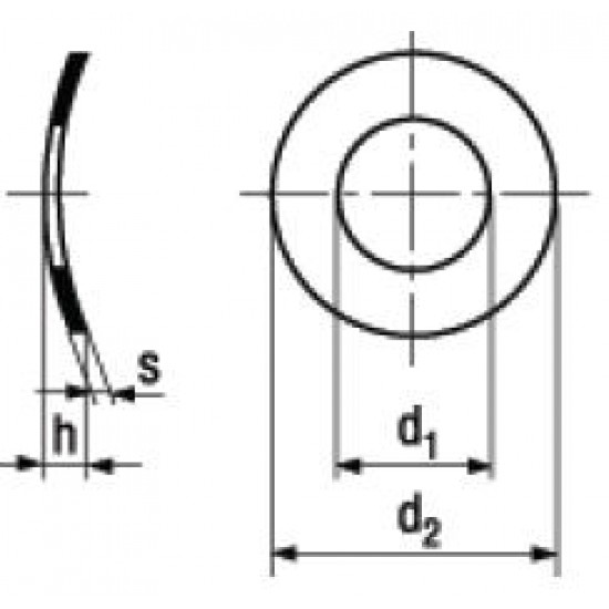 Rondelle Elastiche Curvate DIN 137A