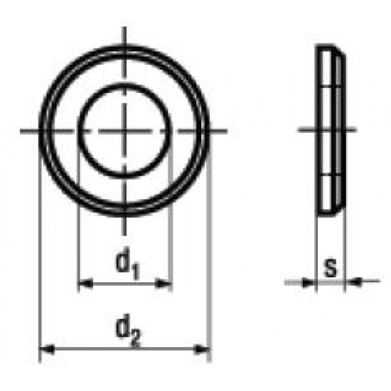 Rondelle Piane Smussate DIN 125B