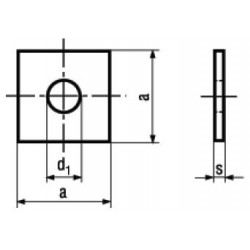 Piastrine Quadre DIN 436