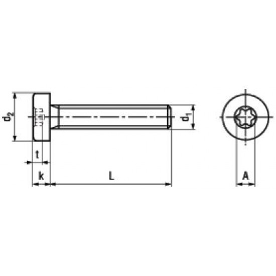 Viti Testa Cilindrica Bassa Torx ISO 14580