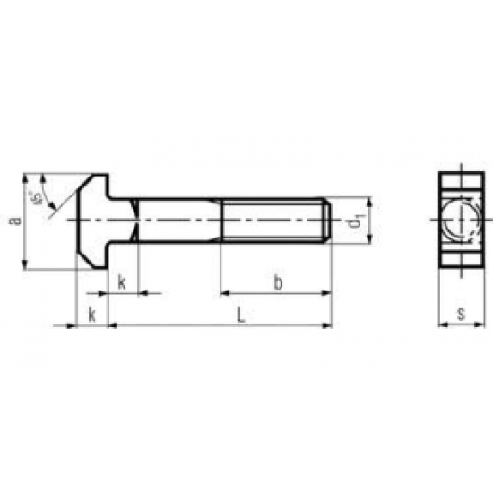 Viti Testa a Martello e Quadro Sottotesta DIN 186 A - 186 B Viti Testa a Martello e Quadro Sottotesta DIN 186 A - 186 B