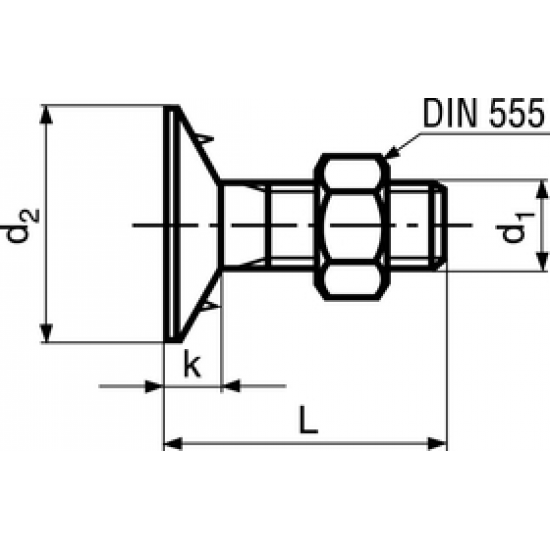 Viti per Elevatori con Dado Esagonale Tipo 23 A Viti per Elevatori con Dado Esagonale Tipo 23 A